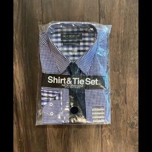 Nick Graham men’s shirt and tie set.